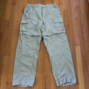 Columbia Titanium Convertible Packable  Men's Light Tan Utility Pants Size M 32